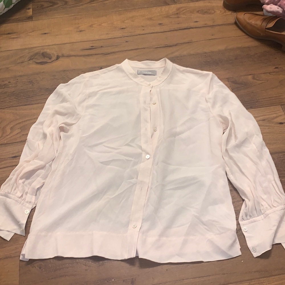 Everlane 100% Silk Button Down Size 4